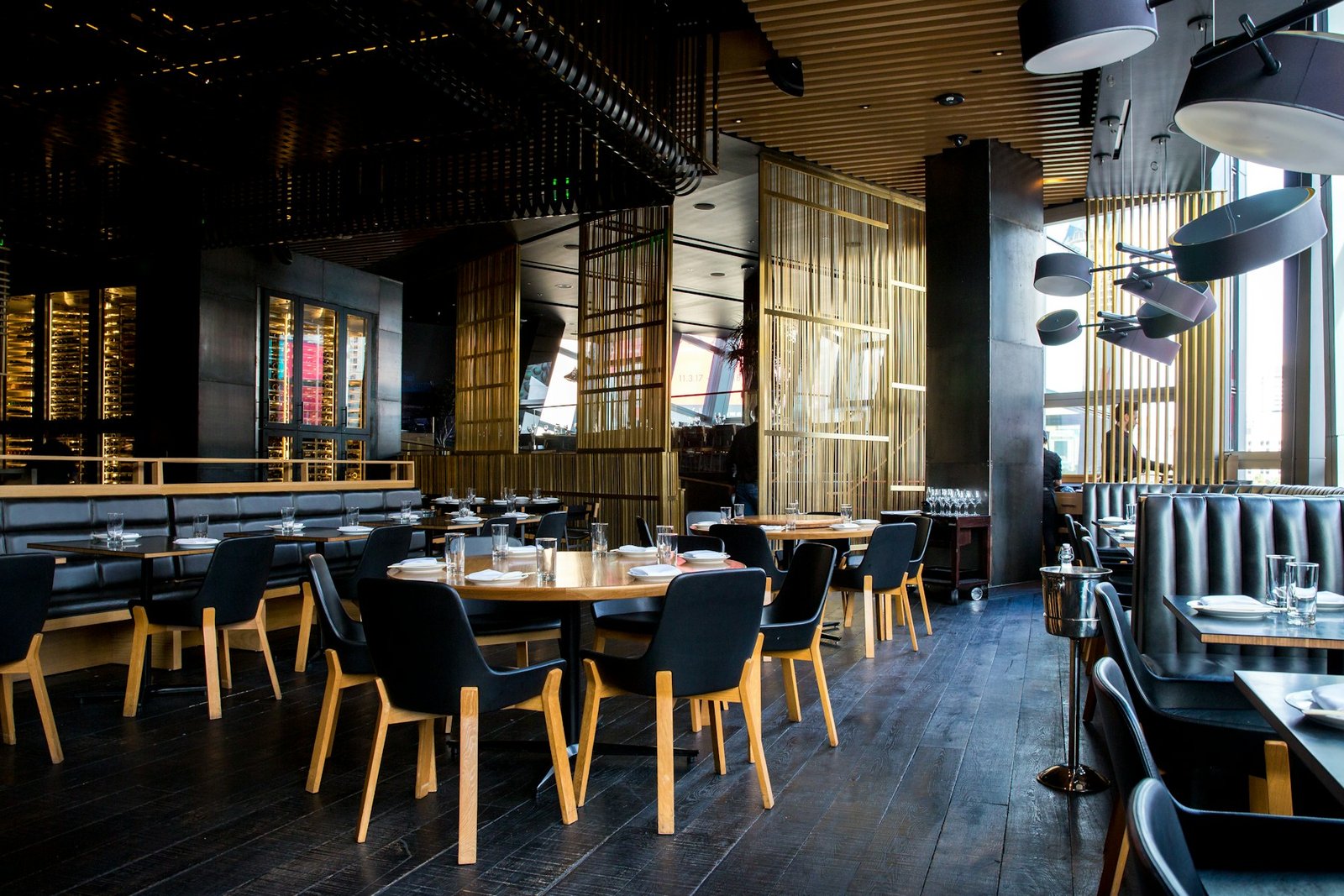 Illustrative warm restaurant setting
