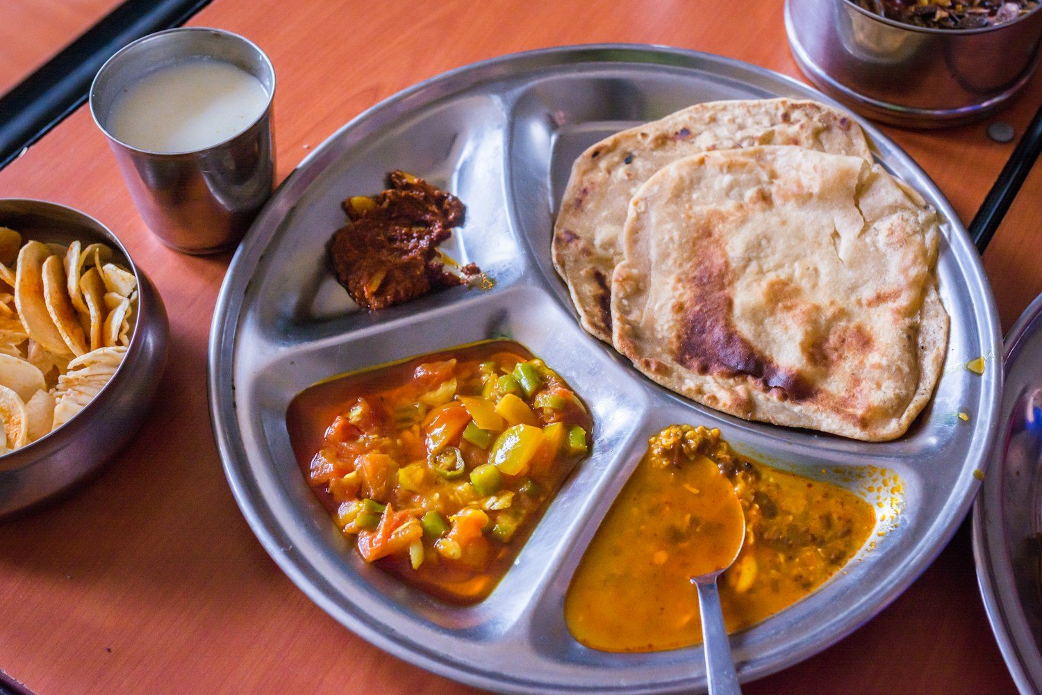 Illustrative Indian meal
